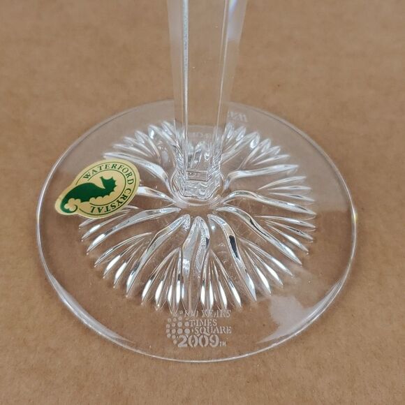 WATERFORD Crystal Times Square 2009 Joy Champagne  Flutes Set of 2 - Picture 5 of 9